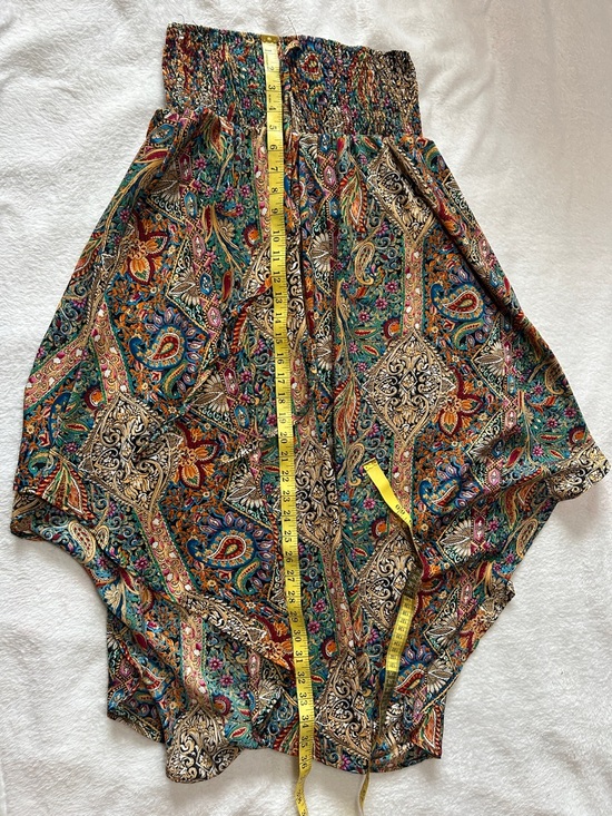 Boho Colourful Paisley Flowy Summer Festival Maxi Skirt - Size L - Picture 6 of 8